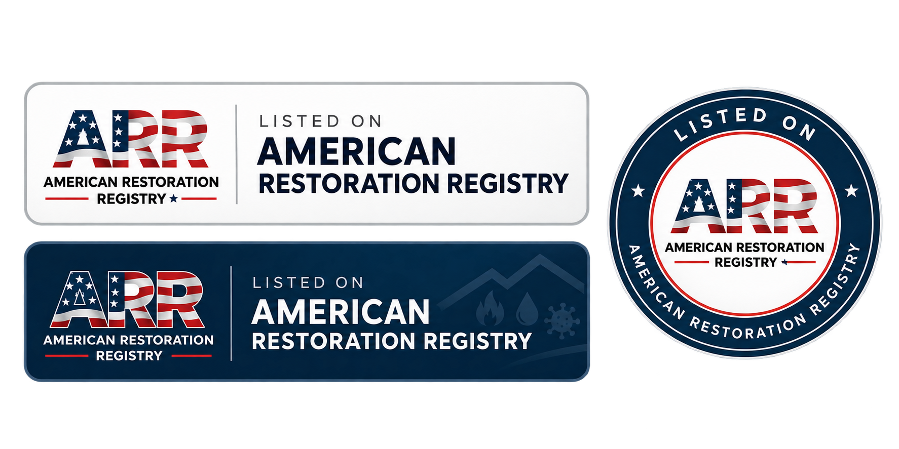 Example ARR website listing badges